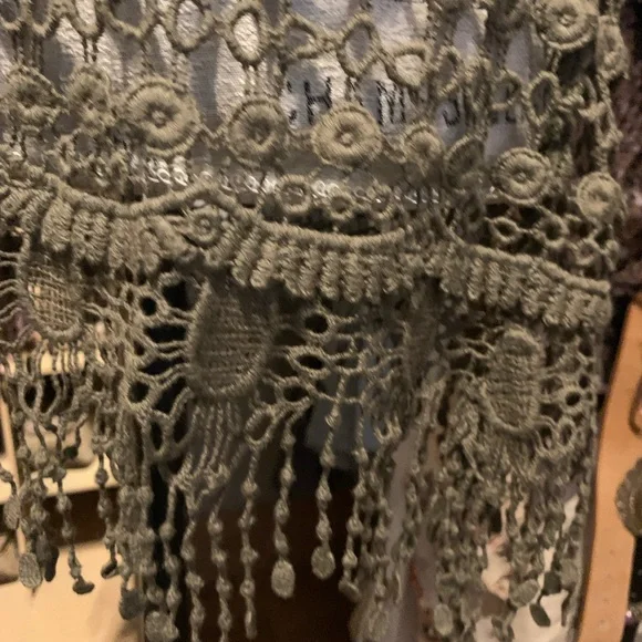 Olive Green Lace Tunic #48 - Picture 3 of 5